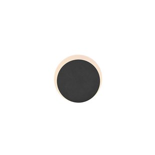 HELL LED wandlamp Sun, zwart, Ø 15 cm, metaal