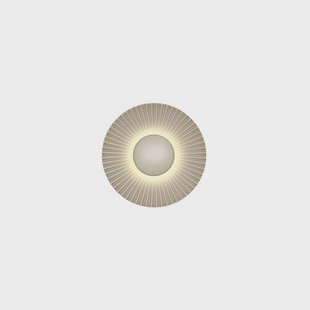 LED wandlamp Shelley, zandkleurig, Ø 16 cm, metaal