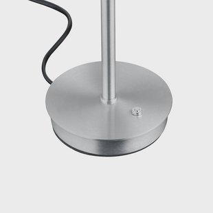 HELL LED tafellamp Abby, aluminiumkleurig, hoogte 34 cm, metaal/glas