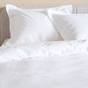 Studio LIVIT percale katoenen 1-persoons dekbedovertrek 140x200 cm - wit