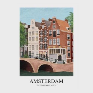 Poster & Frame Poster - Hyldest Studio - Amsterdam - 30 x 40