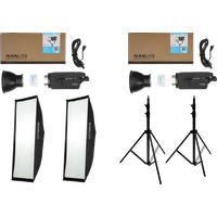 Nanlite FS300B LED Bi-Color Dual Kit (met lightstand en softbox)