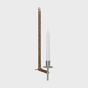ERNST Ernst wandlampet vlechtwerk Geborsteld staal, 47 cm