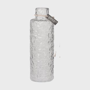 ERNST Ernst glazen vaas structuur transparant Ø5x15 cm