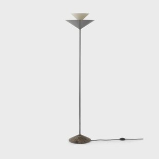 &Tradition Gio LN 28 vloerlamp donker chroom, marmer