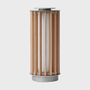&Tradition Numbra TY3 draagbare tafellamp Gelakt eiken-getrommeld aluminium