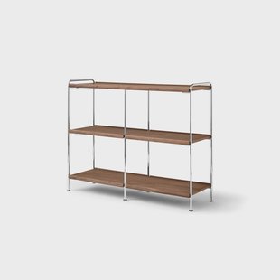 &Tradition Alima NDS5 wandrek Gelakt noten-chroom, 123x95x38 cm