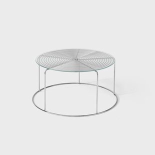 &Tradition Wire VP17 salontafel roestvrij staal-glas, Ø74x36 cm