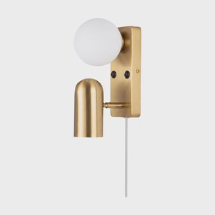 Globen Lighting Doppio wandlamp geborsteld messing