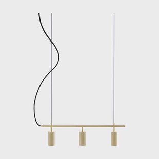 Globen Lighting Hubble 3 Long plafondlamp geborsteld messing