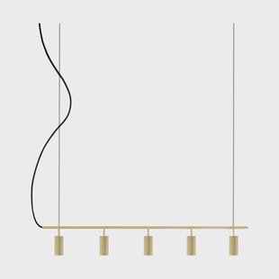 Globen Lighting Hubble 5 Long plafondlamp geborsteld messing