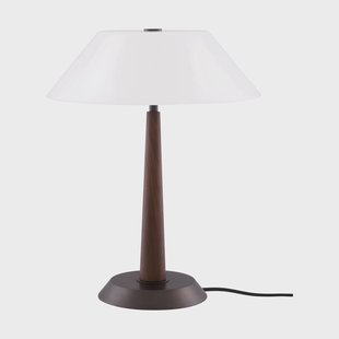 Globen Lighting Ligna tafellamp bruin gebeitst, Ø29x39,2 cm