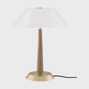 Globen Lighting Ligna tafellamp Eik-ruwmessing, Ø29x39,2 cm