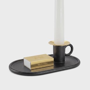Solstickan Design Kamerkandelaartje met luciferdoosje Zwart