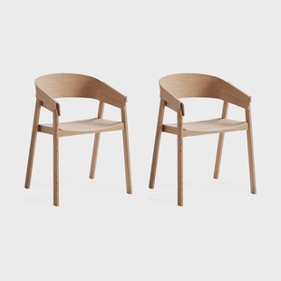 Muuto Cover Armchair karmstoel, Eiken, 2-pack