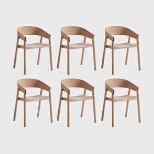 Muuto Cover Armchair karmstoel, Eiken, 6-pack