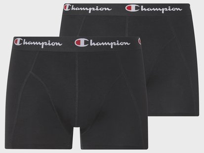 CHAMPION Set van 2 heren boxers (Zwart, XL)