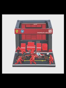 BBURAGO F1 Modelauto Pit Pass, 1:43 (Ferrari SF-25 #16 Leclerc '25)