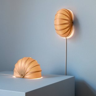 Tom Rossau tafellamp ST908, natuurlijk berkenhout, 19 cm, G9