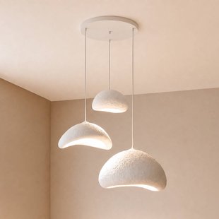 Opviq Hanglamp LUNA, wit, Ø 82 cm, 3-lamps, glasvezel, E27