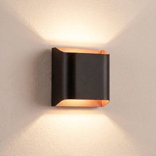 Opviq Wandlamp Bera, zwart, 15 x 15 cm, metaal, G9