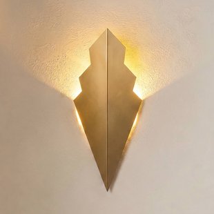 Opviq Wandlamp ARROW, goudkleurig, hoogte 40 cm, metaal, G9