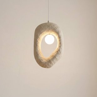 Opviq Hanglamp Zoga, ecru, 50 x 30 cm, glasvezel, E27