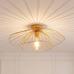 Opviq Plafondlamp Mantar, goudkleurig, Ø 52 cm, metaal, E27