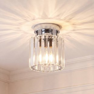 Opviq Plafondlamp Yakops, chroomkleurig, Ø 13 cm, glas/metaal, E27