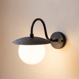 Opviq Wandlamp Anemon, zwart, hoogte 29 cm, metaal/glas, E14