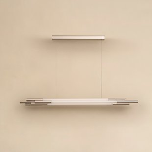 ORG LED hanglamp, lengte 130 cm, nikkelkleurig - DCW - Eetkamer - Designer - Aluminium
