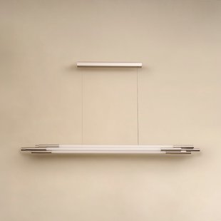 ORG LED hanglamp, lengte 160 cm, nikkelkleurig - DCW - Eetkamer - Designer - Aluminium