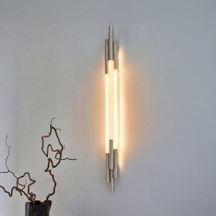 ORG LED wandlamp, hoogte 105 cm, nikkelkleurig, 2400 K - DCW - Gang / Hal - Designer - Aluminium