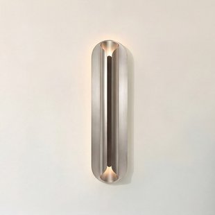 Rosalie LED wandlamp, hoogte 60 cm, nikkelkleurig - DCW - Gang / Hal - Modern - Aluminium