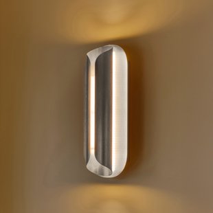 Rosalie LED wandlamp, hoogte 13 cm, nikkelkleurig - DCW - Gang / Hal - Modern - Aluminium