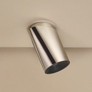 Tobo plafondlamp, Ø 8,5 cm, nikkelkleurig - DCW - Gang / Hal - Designer - Metaal
