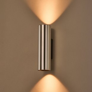 Tobo wandlamp, nikkelkleurig, hoogte 22 cm, 2-lamps - DCW - Woonkamer - Designer - Metaal