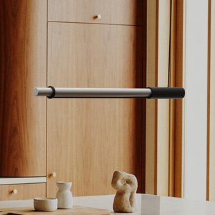 In Fine LED hanglamp, donkergrijs, lengte 105 cm - DCW - Designer - Aluminium