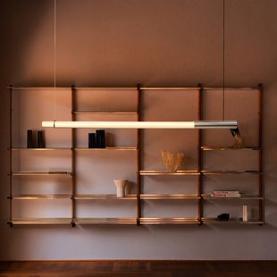In Fine LED hanglamp, zilver, lengte 160 cm - DCW - Designer - Aluminium
