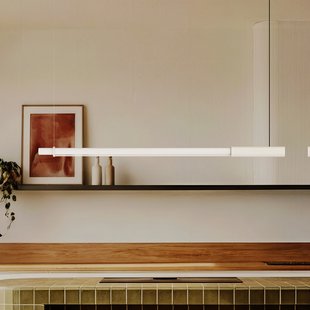 In Fine LED hanglamp, wit, lengte 160 cm - DCW - Designer - Aluminium