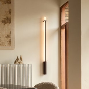 In Fine LED wandlamp, donkergrijs, hoogte 105 cm, IP65 - DCW - Designer - Aluminium