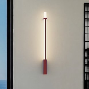 In Fine LED wandlamp, rood, hoogte 105 cm, IP65 - DCW - Designer - Aluminium