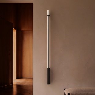 In Fine LED wandlamp, donkergrijs, hoogte 160 cm, IP65 - DCW - Designer - Aluminium