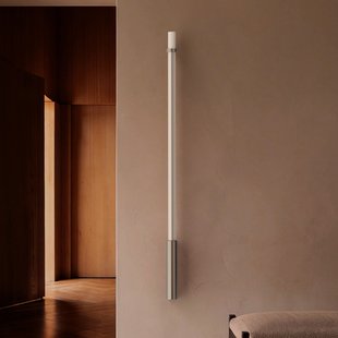 DCW LED wandlamp In Fine, zilver, hoogte 160 cm, IP65 - Designer - Aluminium