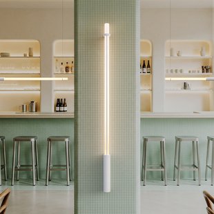 In Fine LED wandlamp, wit, hoogte 160 cm, IP65 - DCW - Designer - Aluminium