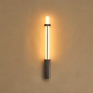 In Fine LED wandlamp, donkergrijs, hoogte 65 cm, IP65 - DCW - Designer - Aluminium