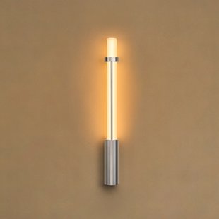 In Fine LED wandlamp, zilver, hoogte 65 cm, IP65 - DCW - Designer - Aluminium