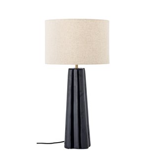 Cornelie tafellamp, blauw/crème, hoogte 61 cm - Bloomingville - Slaapkamer - Scandinavisch - Aluminium - Met lampenkap