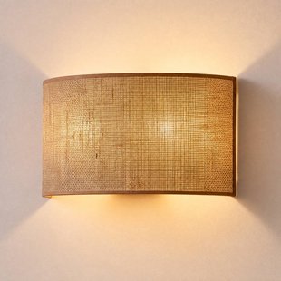 Duolla Wandlamp Nature, jute, breedte 40 cm, textiel, up/down