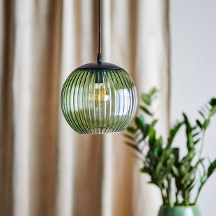 Sybia hanglamp, groen, glas, Ø 23 cm - Bloomingville - Eetkamer - Scandinavisch - Bol